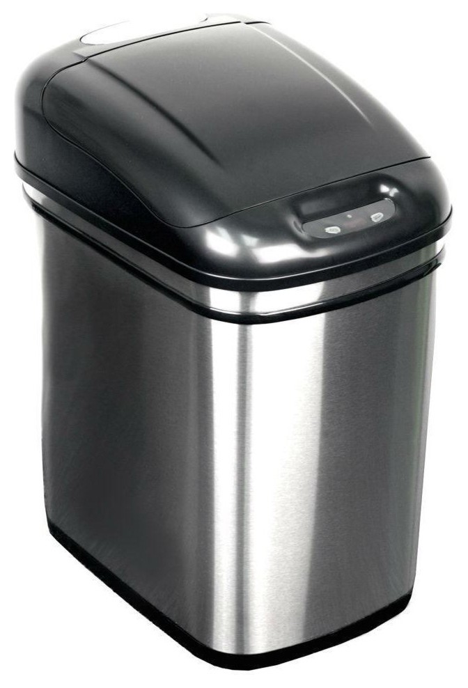 6.3 Gallon Kitchen Infrared Touchless Automatic Motion Sensor Lid Open Trash Can Contemporary