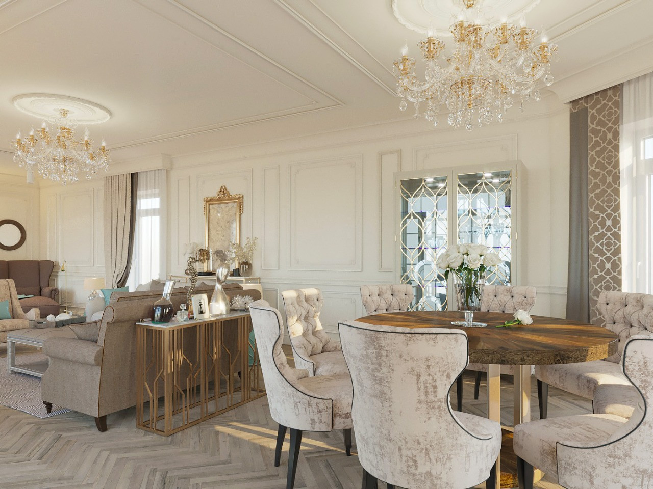 гостиная в загородном доме