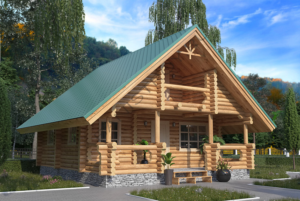 Гостевой дом 120м2 из бревна