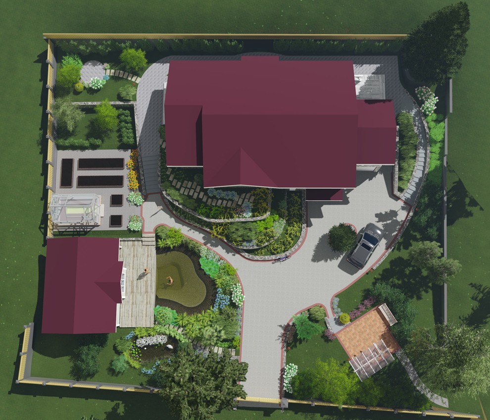 Сад со сложным рельефом