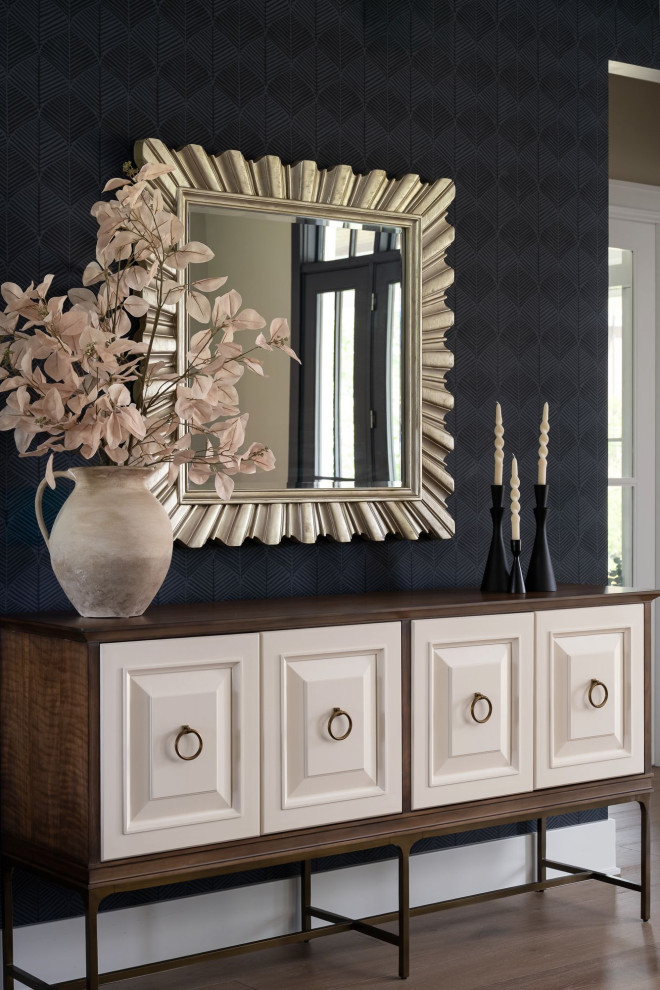 Example of a transitional home design design in Indianapolis