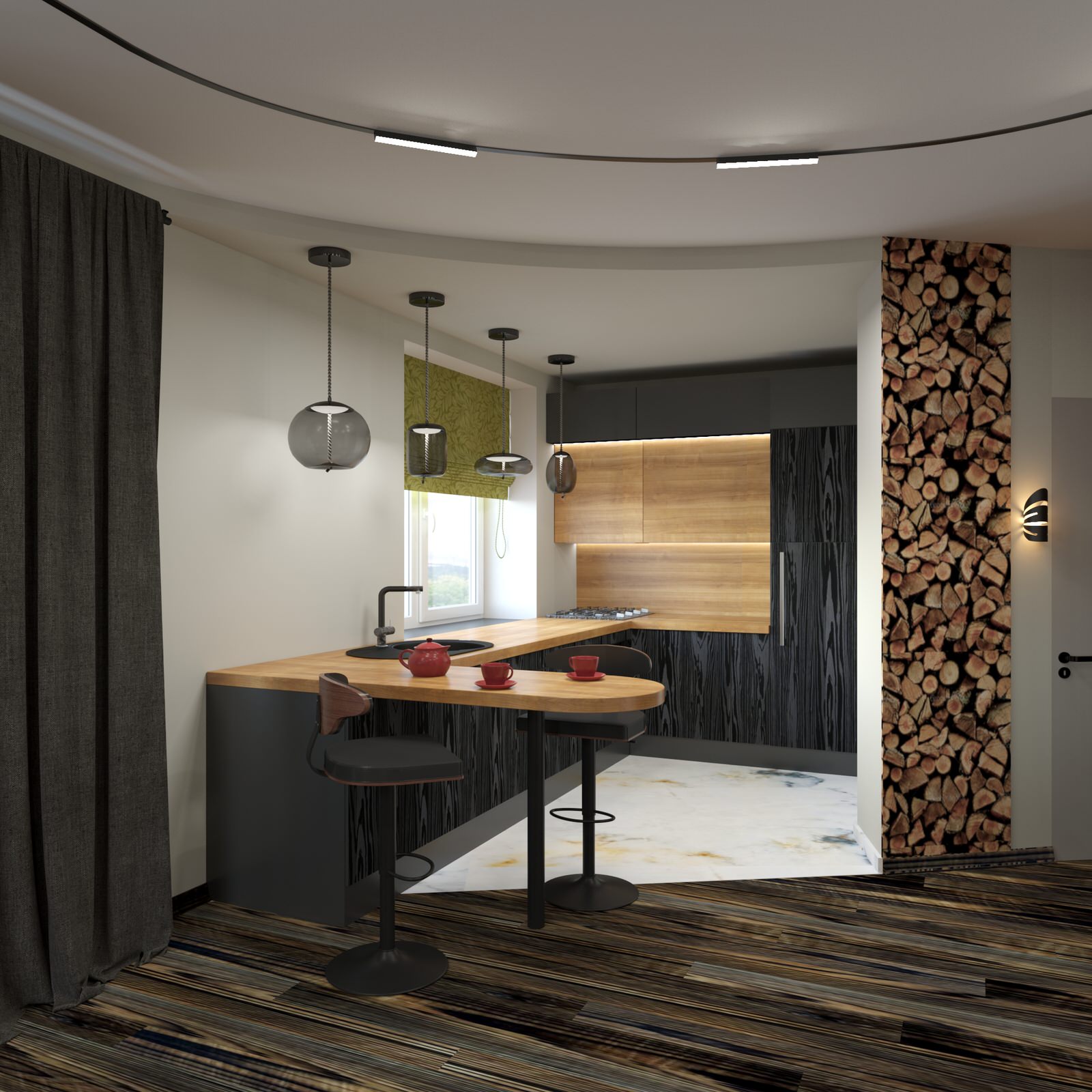 Projekt in St.-Petersburg/Проект реальной квартиры в Петербурге