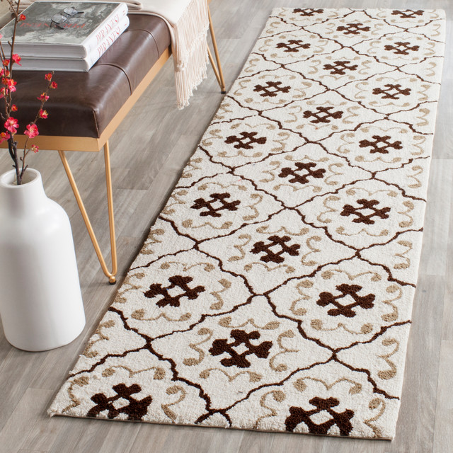 Safavieh Four Seasons Collection FRS234 Rug, Ivory/Gray, 2'3"x8'