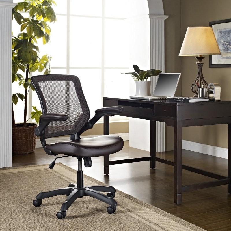 Modway Veer Office Chair with Flip-up Arms - EEI-291-BLK