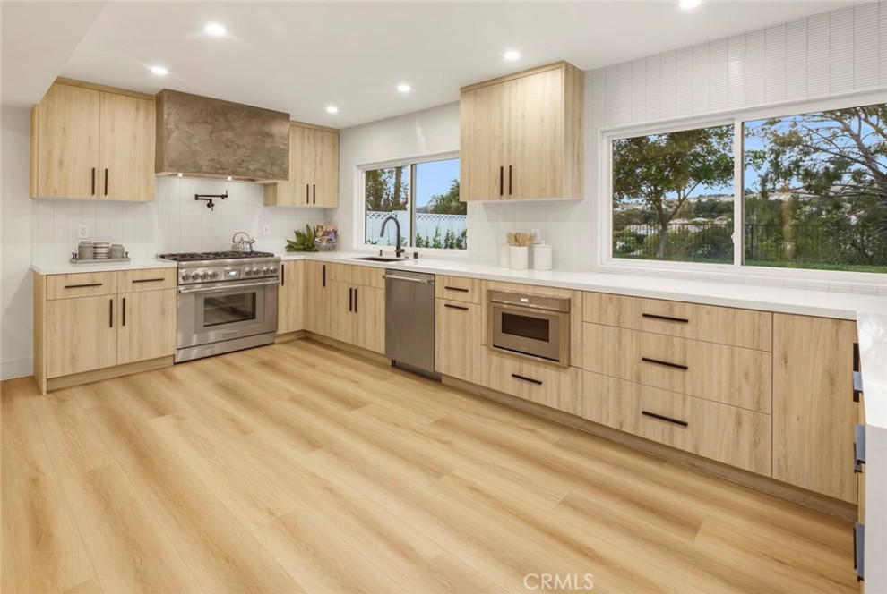 Woodland Hills modern flat door kitchen cabinets