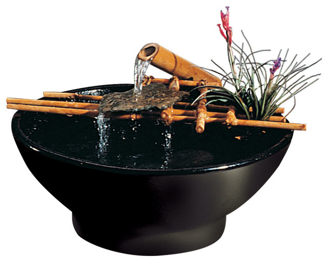 Bamboo Black Nature Bowl Water Fountain Bamboo Black Nature Bowl Water Fountain