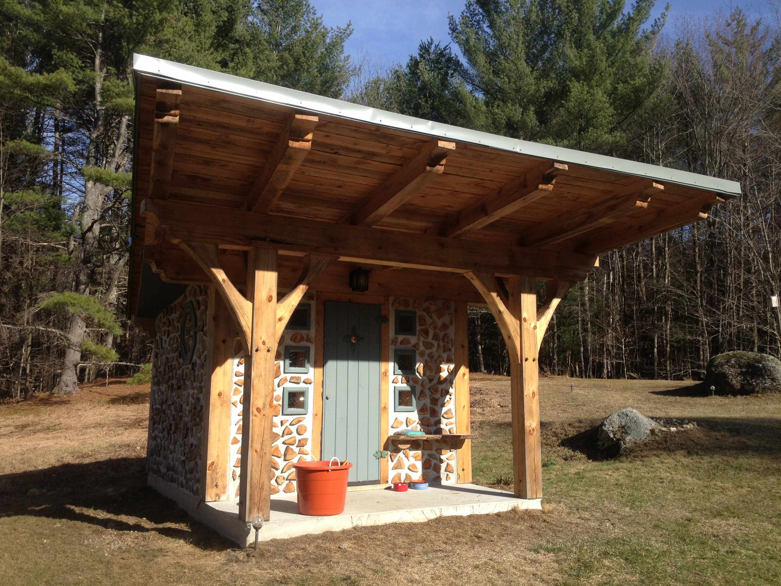 Timber frame outdoor sauna