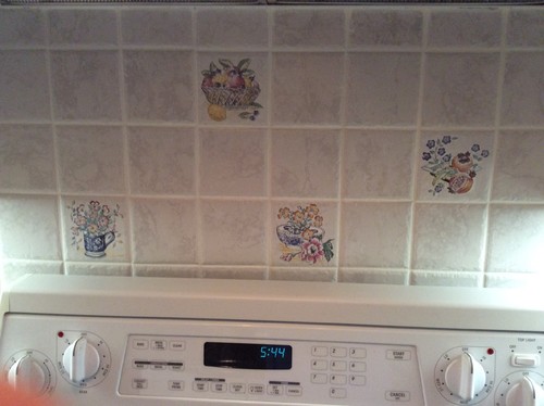 Painting backsplash as temporary fix