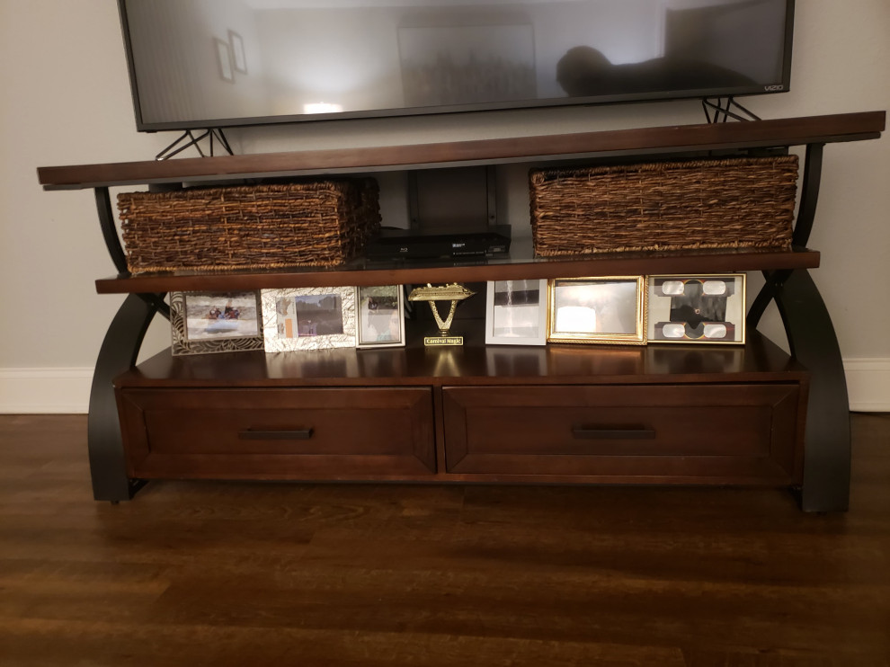 How do I decorate a TV stand?