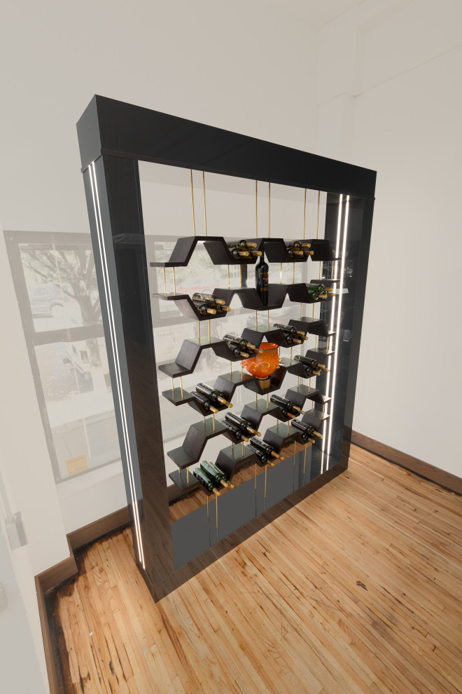 Modern wine cellar in Vancouver.