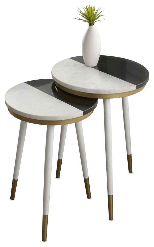 Taj 2 pk Round Side Table Midcentury Side Tables And End Tables