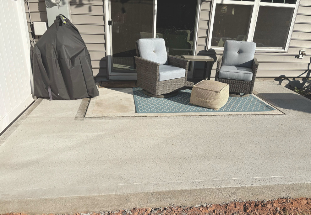 Brushed Finish Concrete Patio