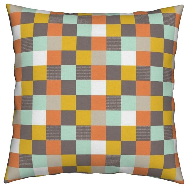 Geometric Quilting Coordinate Throw Pillow Contemporary