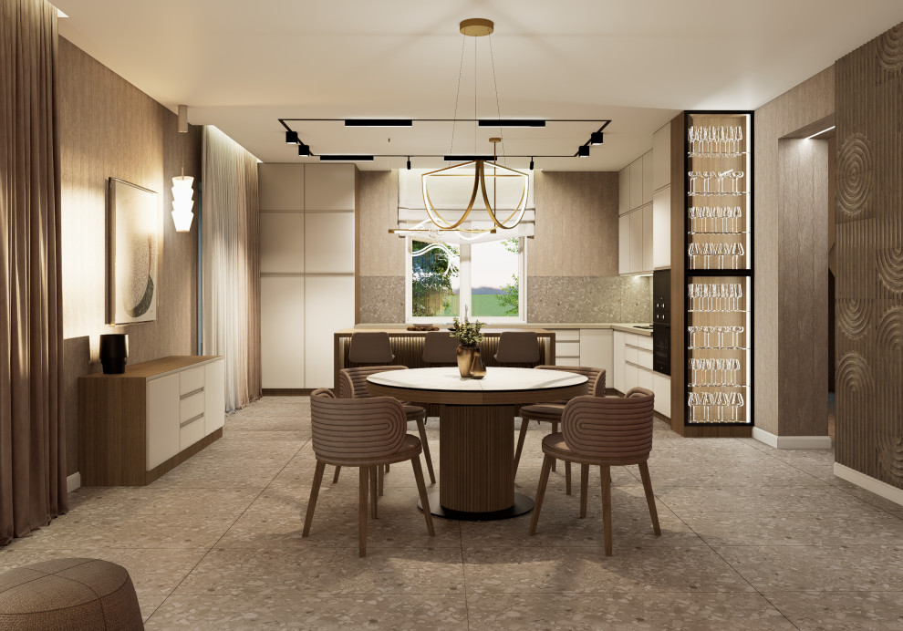 Коттеджный поселок "Самарский", кухня-гостиная