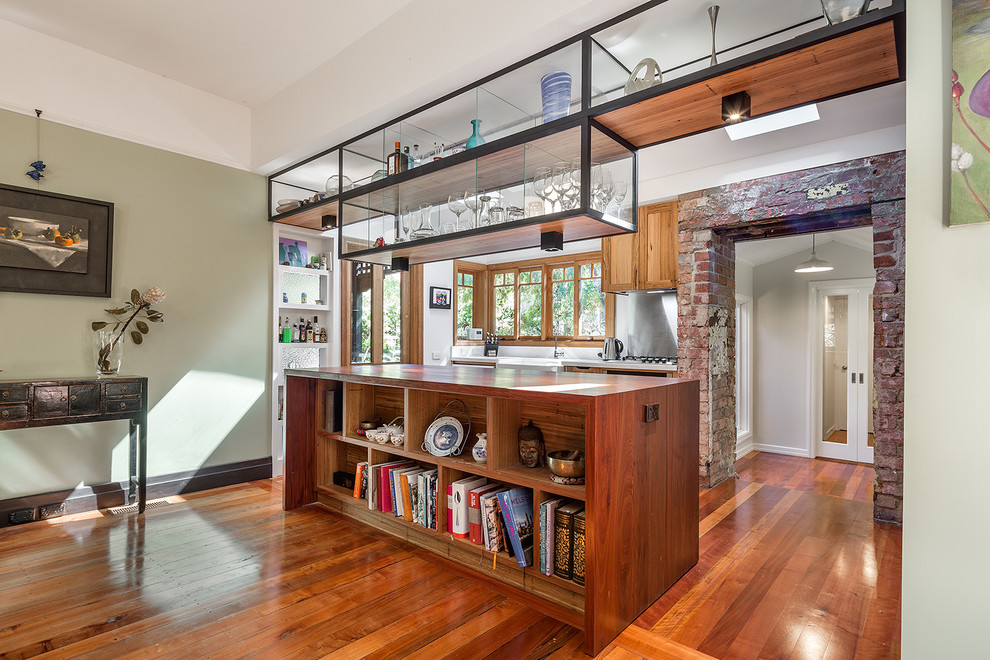 Eclectic kitchen in Melbourne.