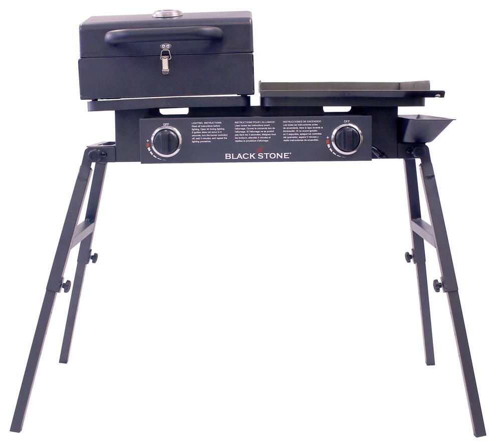 Blackstone 1555 Tailgater Grill/Griddle, 2 Burner, 60000 Total Btu