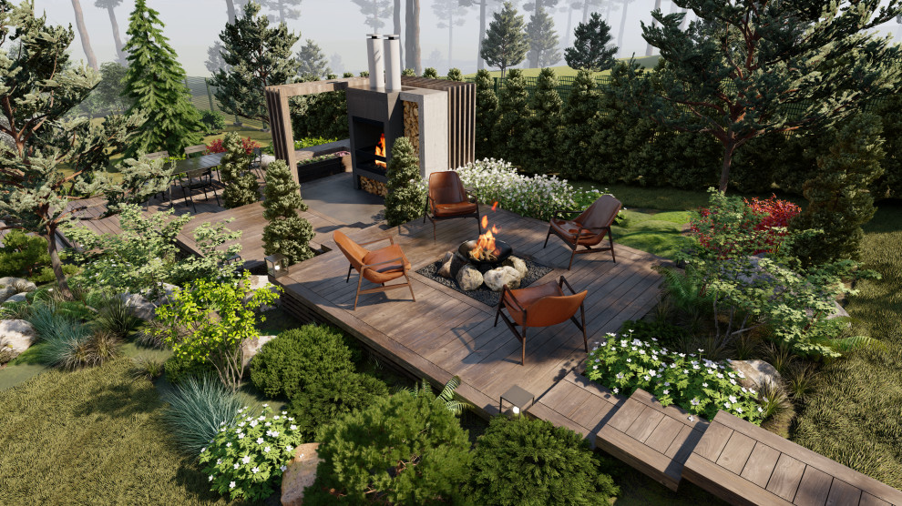 Костровая зона и дровник