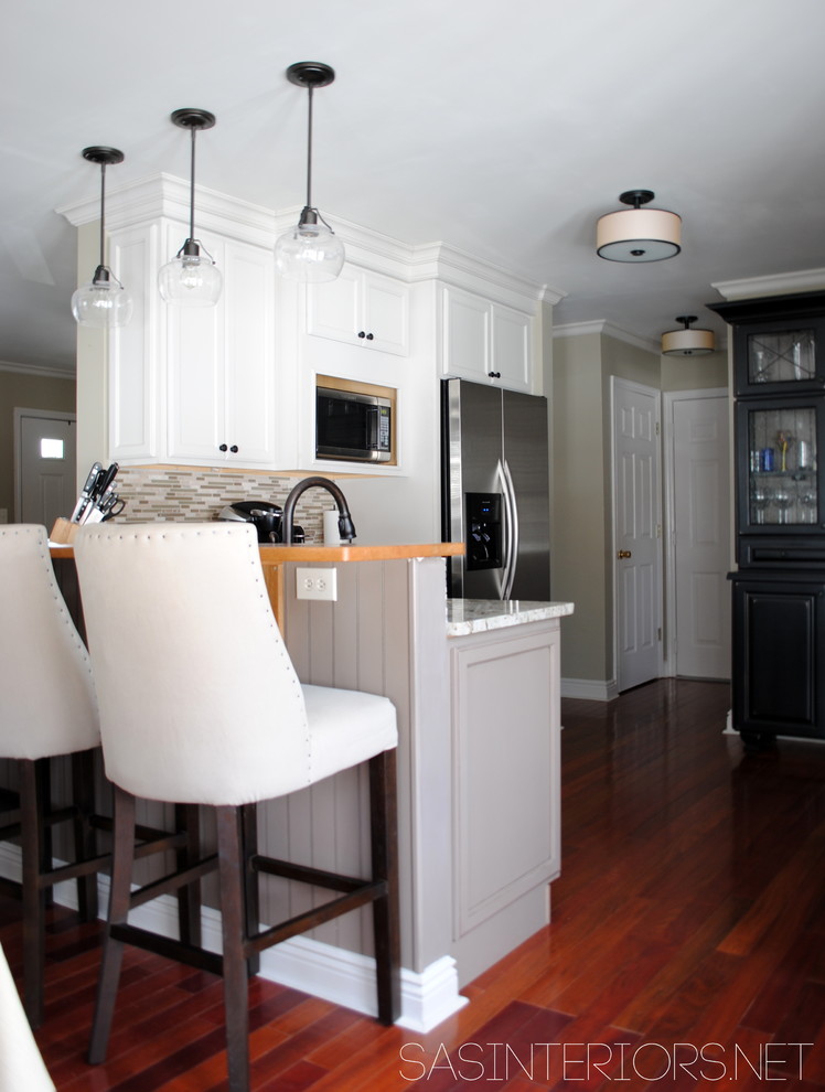 Inspiration for a transitional kitchen remodel in Boston