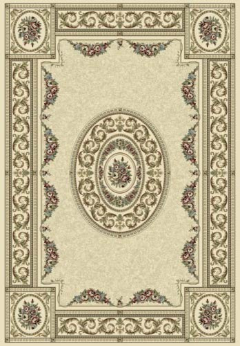 Dynamic Rugs Ancient Garden 57226-6464 Rug 5'3"x7'7" Oval Ivory/Blue Rug