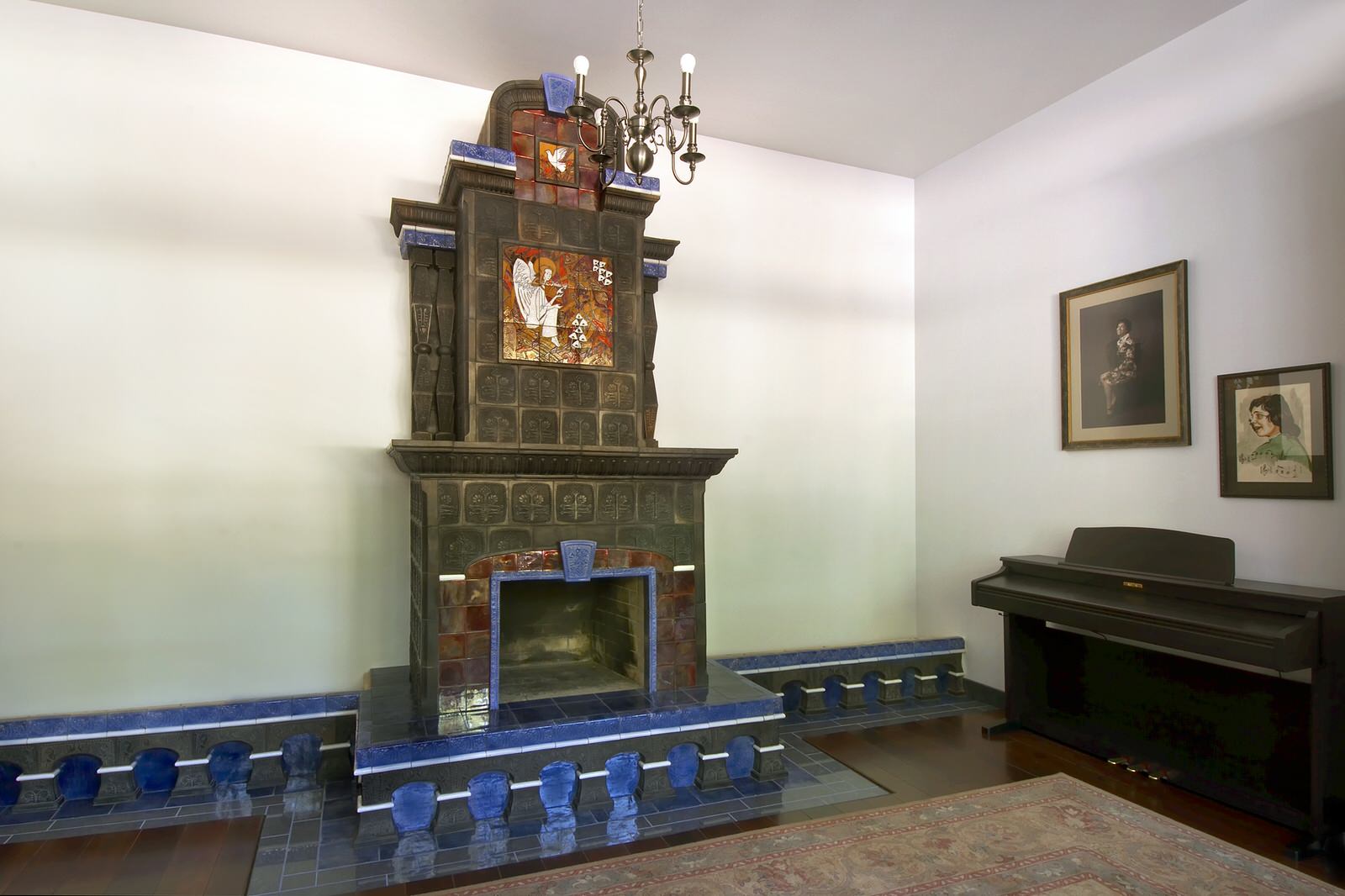 Камин в бибилиотеку "Ангел".