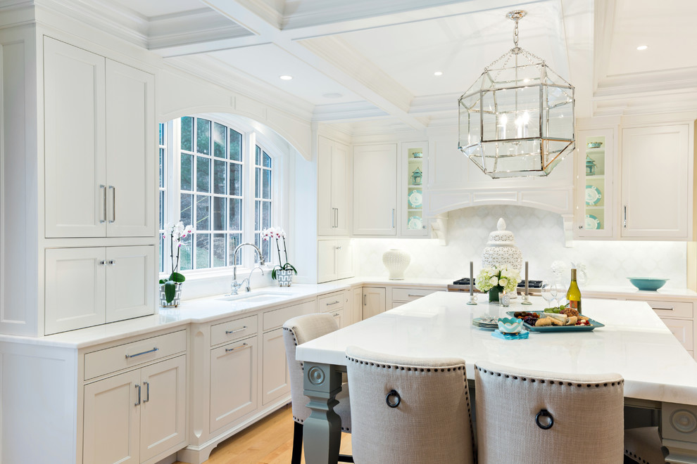 Transitional kitchen photo in Boston