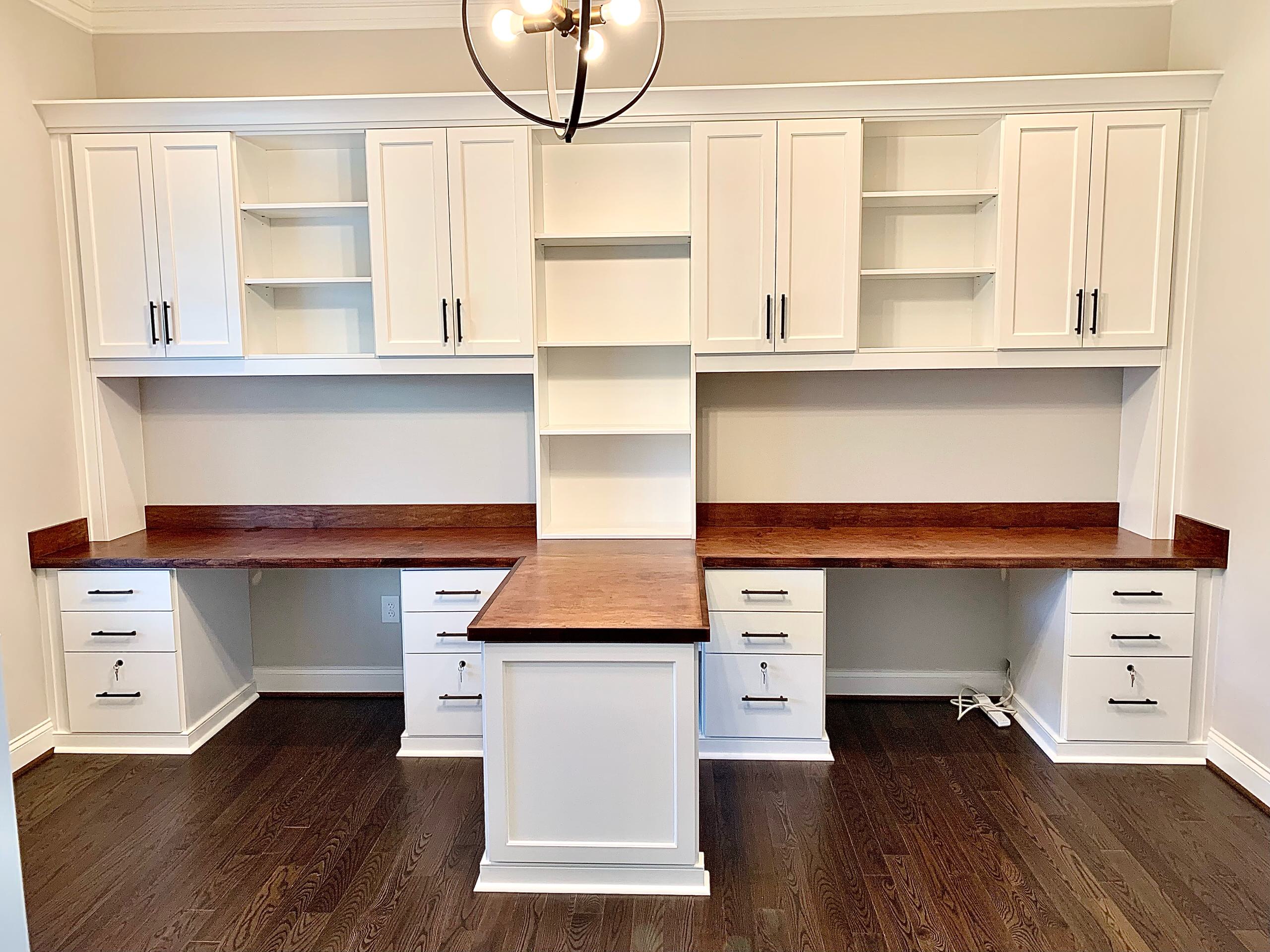 Home Office with Peninsula & Credenza