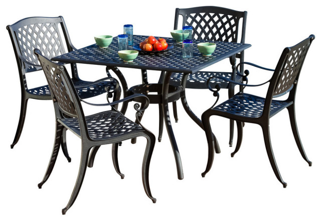 gardena outdoor 7pc cast aluminum dining set