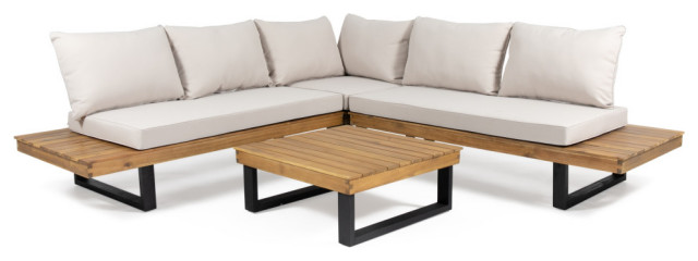 outdoor sectional with waterproof cushions