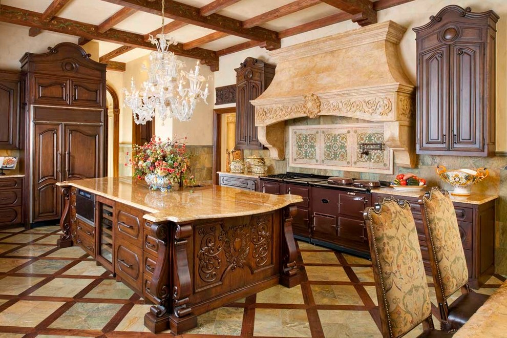 Inspiration for a mediterranean kitchen in Dallas.