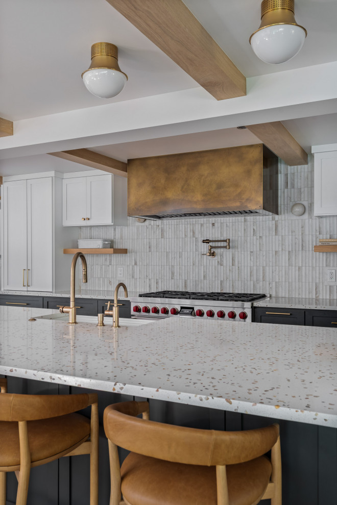 Kitchen with Wood Ceiling Beams