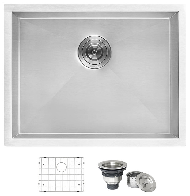 24inch Deep Laundry Utility Sink Undermount 16 Gauge Stainless Steel