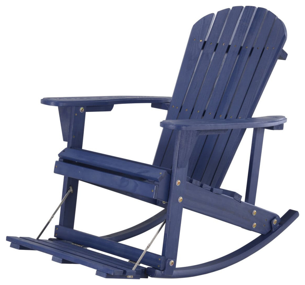 Zero Gravity Adirondack Rocking Chair With Footrest, Single Chair