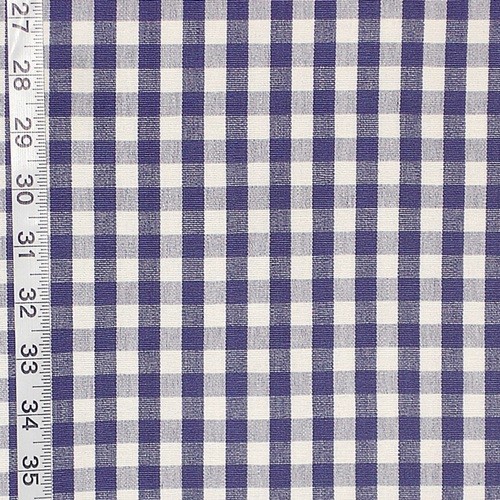 Blue Checked Fabric Gingham, Royal, Standard Cut