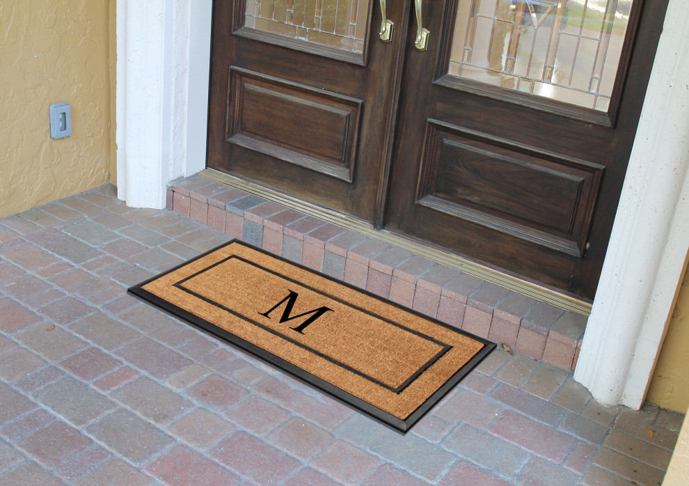 A1HC Heavy Duty Frame Molded Double Door Mat, Rubber & Coir 24"x57