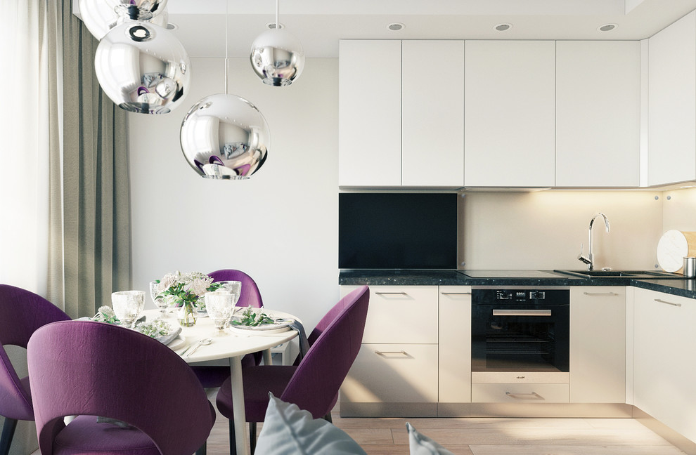 Дизайн двухкомнатной квартиры в лавандовых акцентах