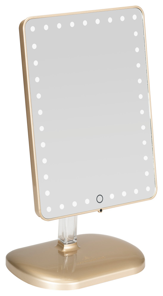 Touch Pro LED Makeup Mirror With Bluetooth Speaker and USB Modern