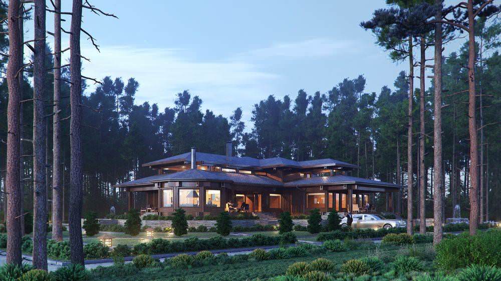 Коттедж из LVL бруса."Опус-1".