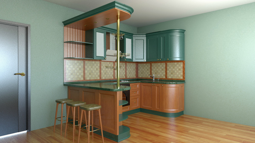 КУХНЯ "МАЛАХИТОВАЯ ШКАТУЛКА