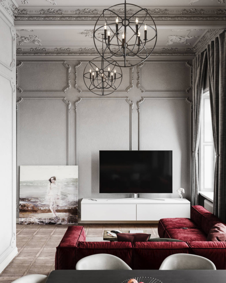 One bedroom apartment 65 m² in eclectic style