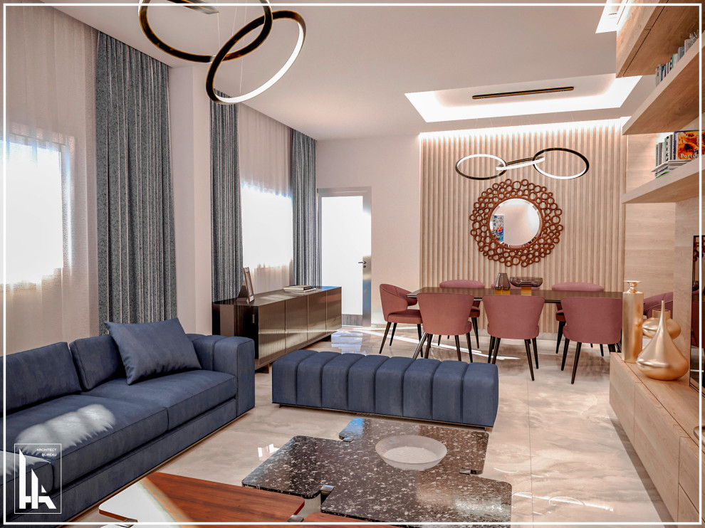 Минималистская четырехкомнатная квартира