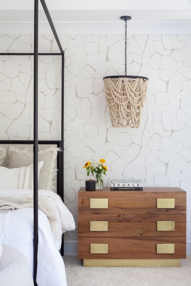 Example of a transitional home design design in Charlotte