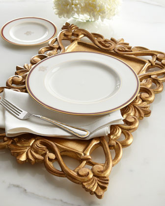 NM EXCLUSIVE Golden Carved-Wood Placemat