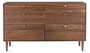 American Modern 6-Drawer Dresser, Walnut