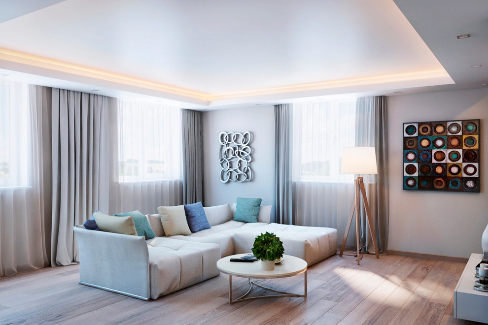 Интерьер гостиной в загородном доме