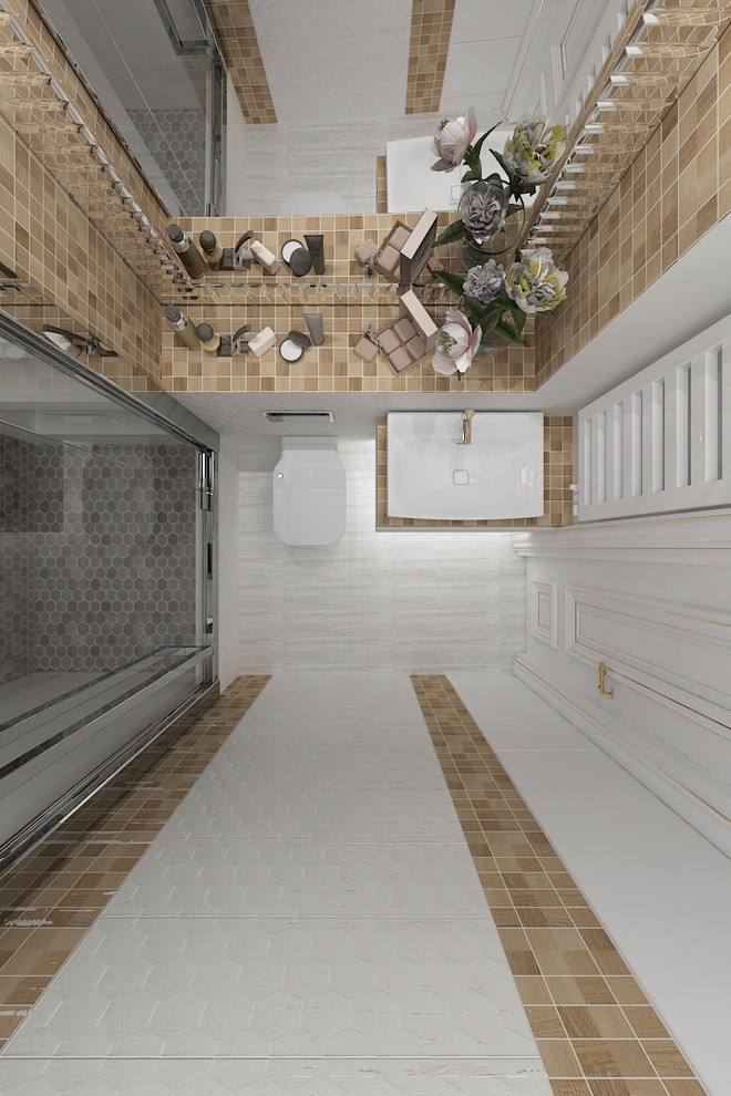 Современный  душ