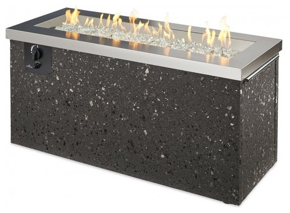 Outdoor Greatroom Stainless Steel Key Largo Linear Gas Fire Pit