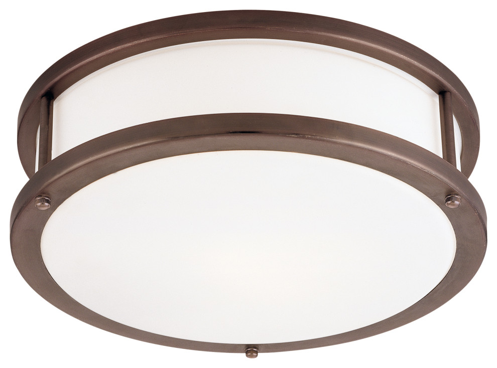 ACCESS LIGHTING 50080LEDDLPBRZ/OPL Dimmable LED Flush Mount Bronze