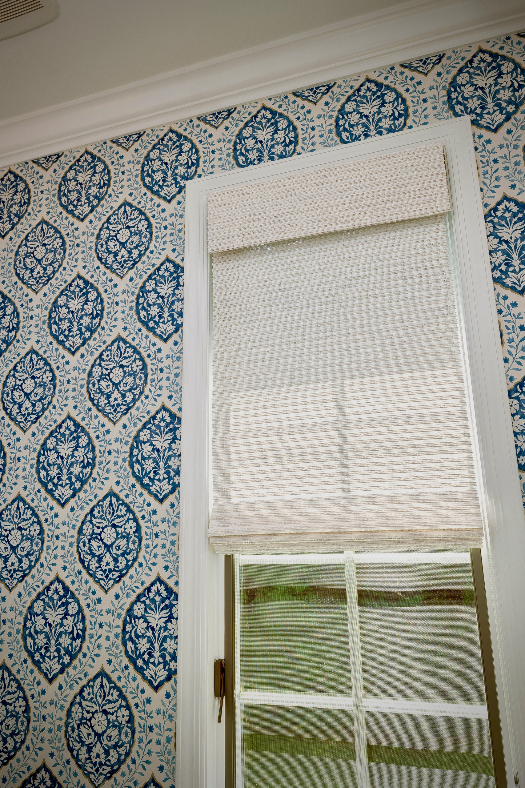 Hall Bathroom Woven Wood Shade