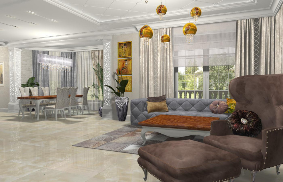 визуализация "Гостиная - студия"