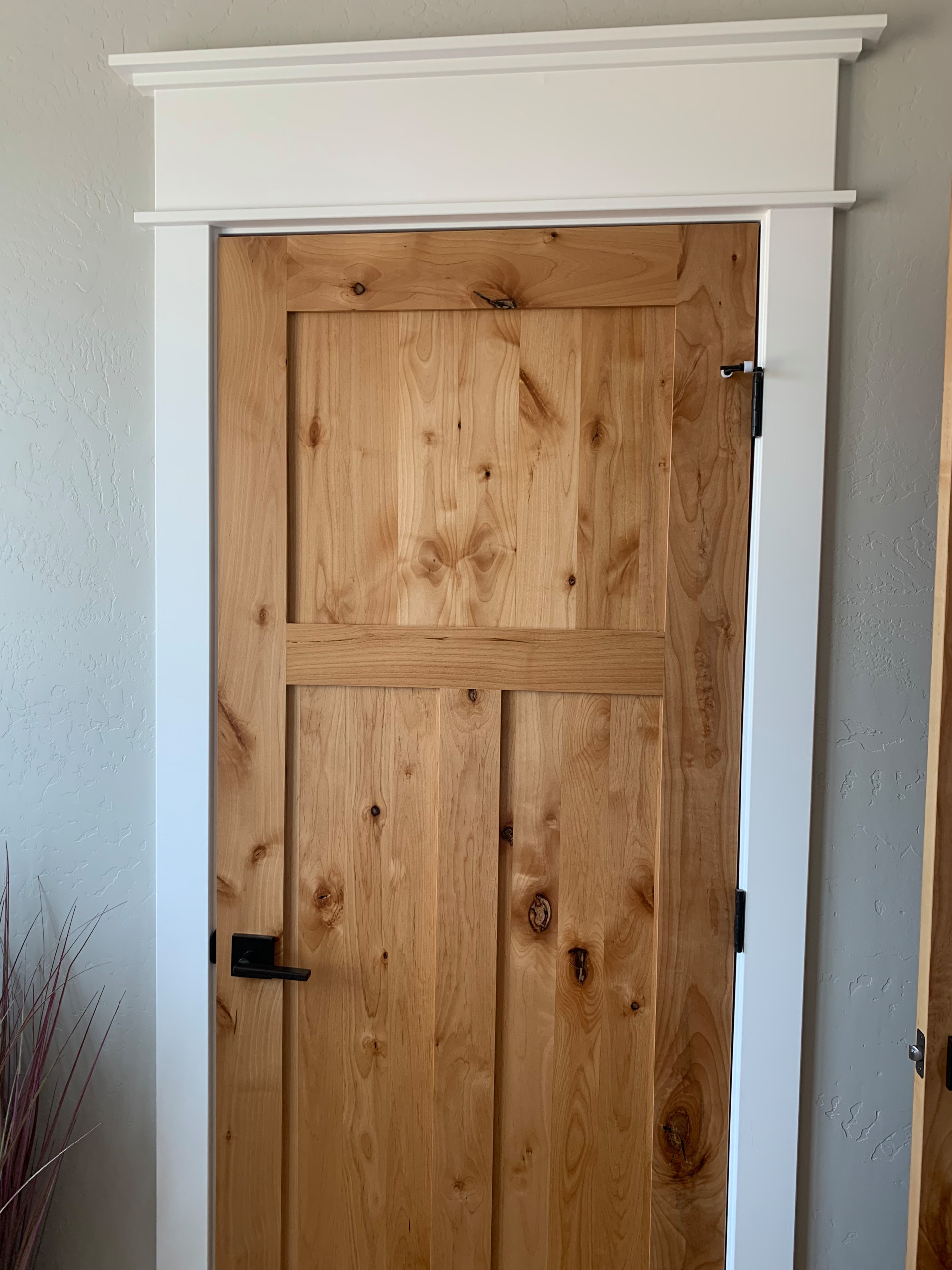 Architrave with natural alder door